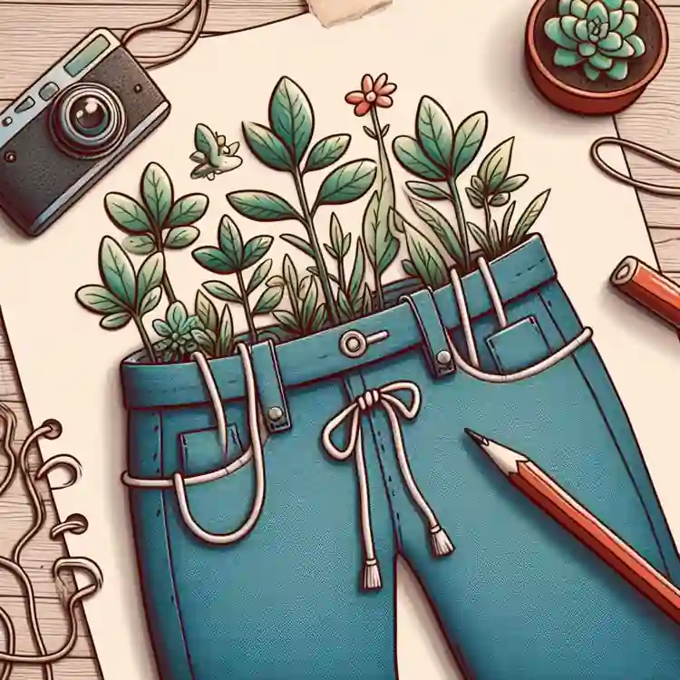 Plant your pants Nimbu by Salmah Ahmed
